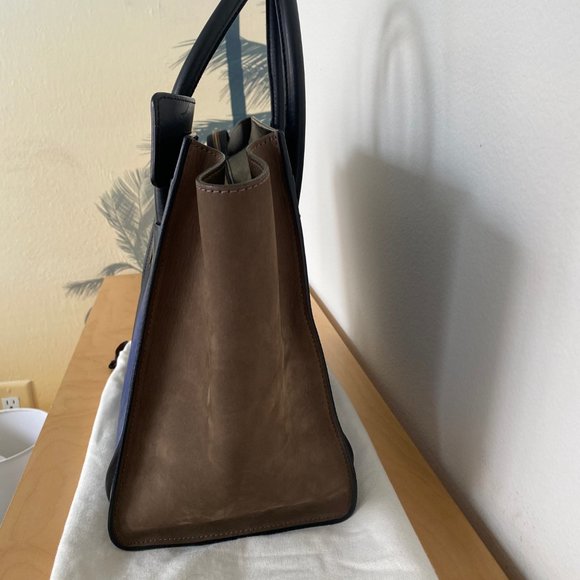 COPY - CELINE MINI LUGGAGE 3 COLOR LEATHER HANDBAG - Picture 4 of 10